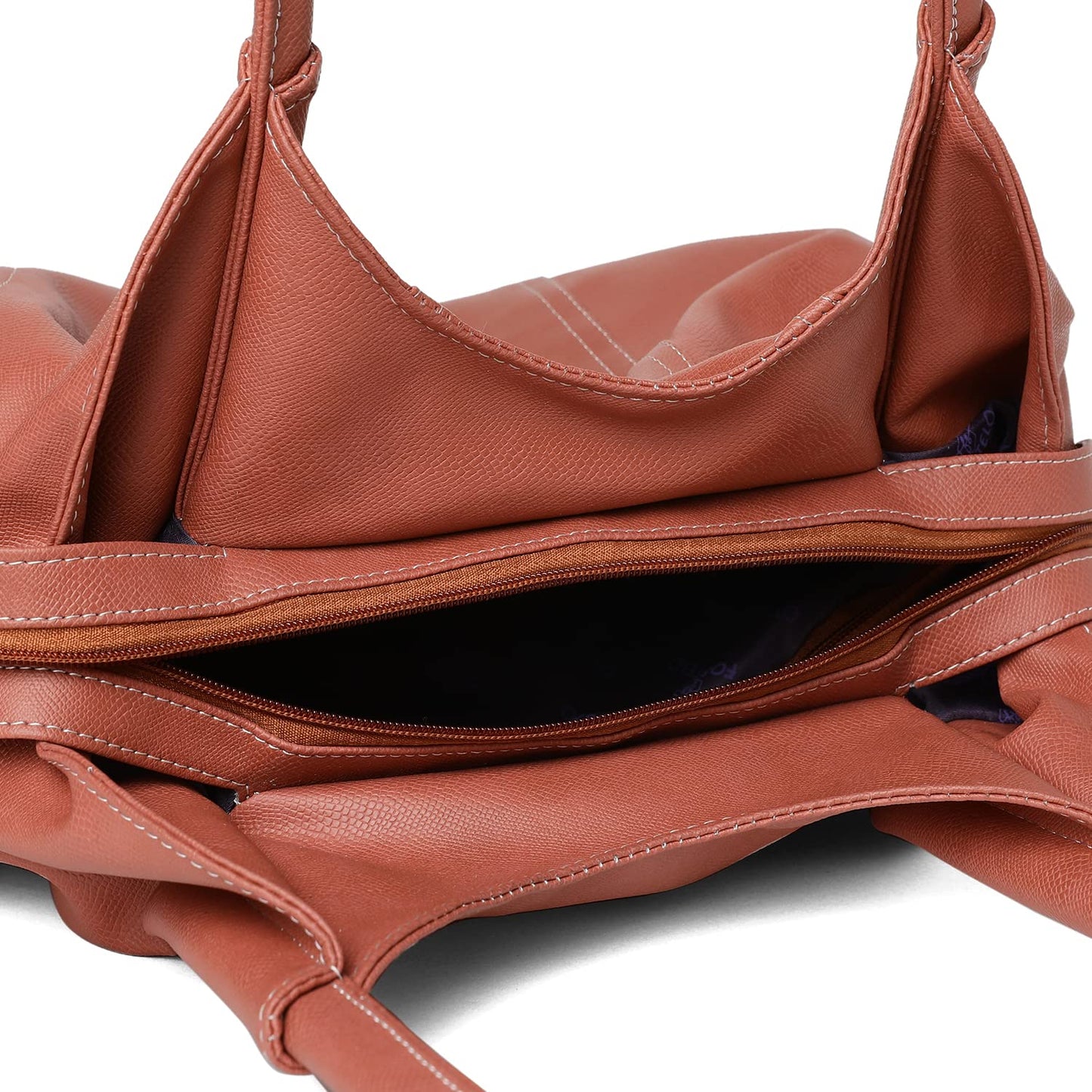 Fostelo Women's Vegan Leather Style Diva Handbag Shoulder Hobo Bag Ladies Purse (Large)