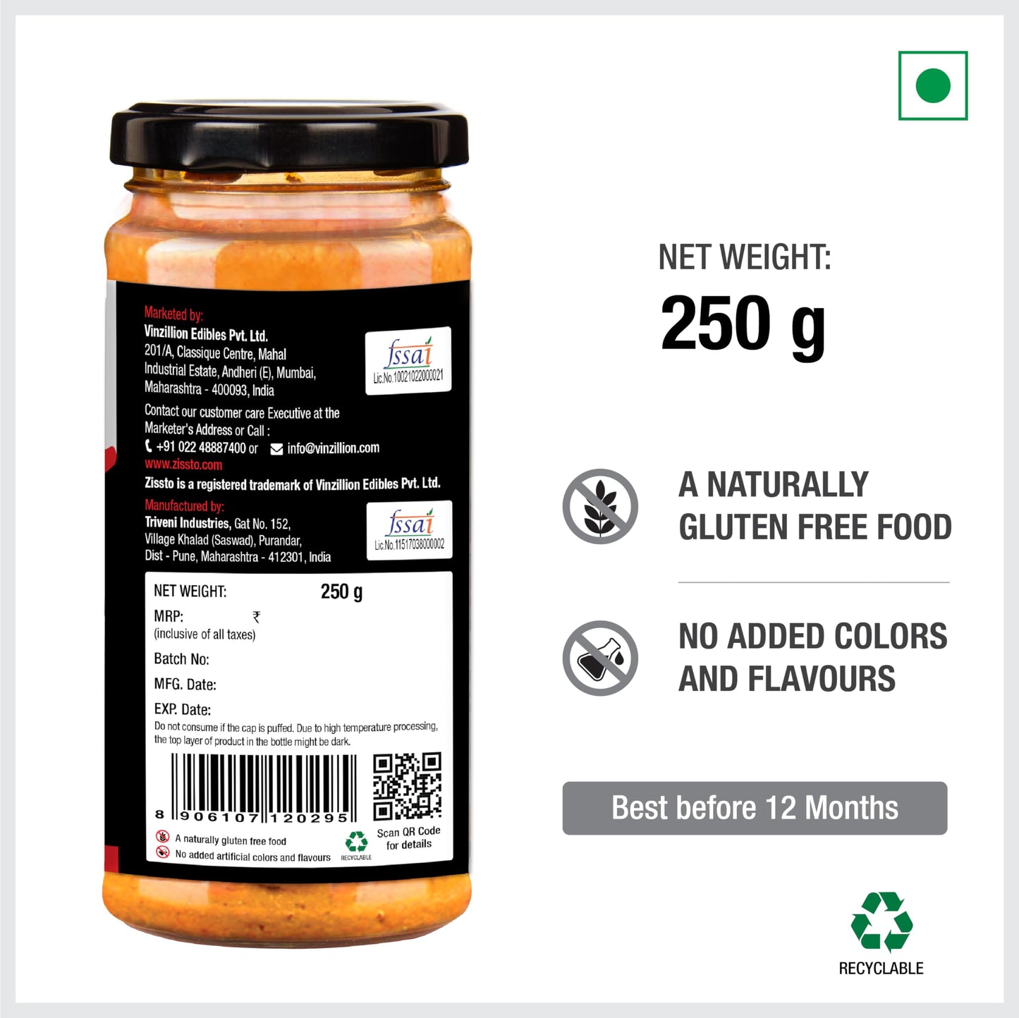Zissto Tikka Masala Paste | Ready To Cook Mix Gravy | 250gms Serves 6-8 People | All Purpose Gravy Chicken Tikka Masala, Paneer Tikka Masala, Tikka Sandwich, Paneer Kathi Roll