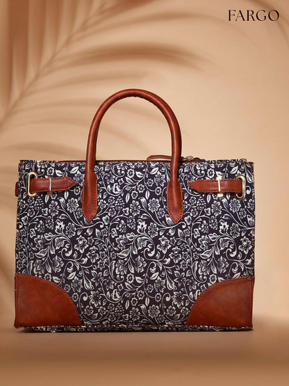 Fargo Canvas Laptop Handbag For Women - Stylish & Durable Tote Bag, Fits 15-Inch Laptop