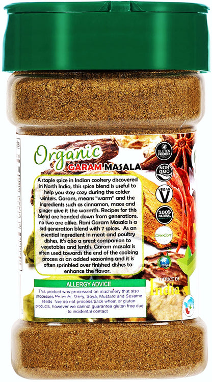 Rani Garam Masala Indian 11-Spice Blend 3oz (85g) PET Jar ~ All Natural, Salt-Free | Vegan | No Colors | Gluten Friendly | NON-GMO | Kosher | Indian Origin