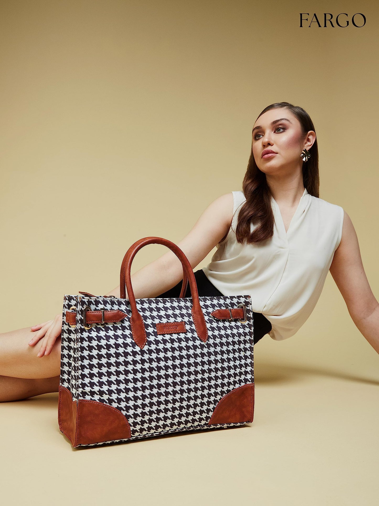 Fargo Canvas Laptop Handbag For Women - Stylish & Durable Tote Bag, Fits 15-Inch Laptop