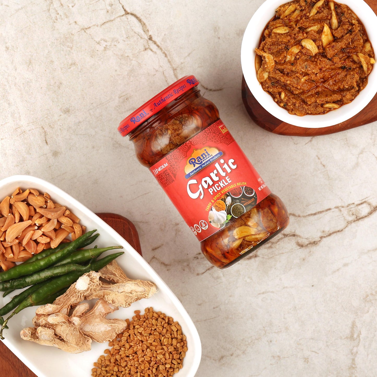 Rani Lime Pickle Hot (Achar, Spicy Indian Relish) 10.5oz (300g) Glass Jar ~ Vegan | Gluten Free | NON-GMO | No Colors | Popular Indian Condiment, Indian Origin