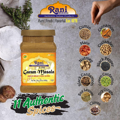 Rani Garam Masala Indian 11-Spice Blend 3oz (85g) PET Jar ~ All Natural, Salt-Free | Vegan | No Colors | Gluten Friendly | NON-GMO | Kosher | Indian Origin
