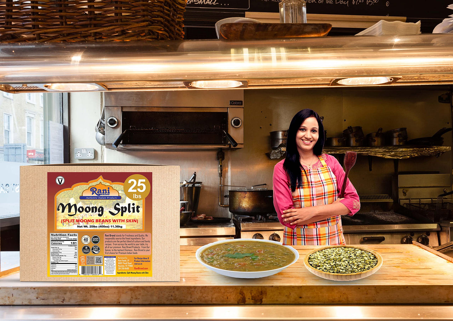 Rani Moong Whole (Ideal for cooking & sprouting, Whole Mung Beans with skin) Lentils Indian 64oz (4lbs) 1.81kg Bulk ~ All Natural | Gluten Friendly | Non-GMO | Kosher | Vegan | Indian Origin