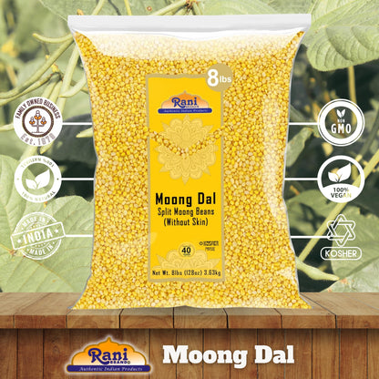 Rani Moong Whole (Ideal for cooking & sprouting, Whole Mung Beans with skin) Lentils Indian 64oz (4lbs) 1.81kg Bulk ~ All Natural | Gluten Friendly | Non-GMO | Kosher | Vegan | Indian Origin