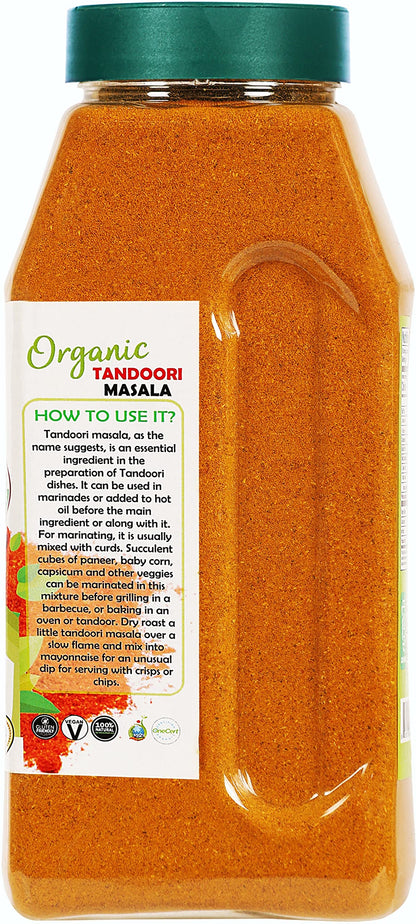 Rani Tandoori Masala (Natural, No Colors Added) Indian 11-Spice Blend 3oz (85g) PET Jar ~ Salt Free | Vegan | Gluten Friendly | NON-GMO | Kosher | Indian Origin