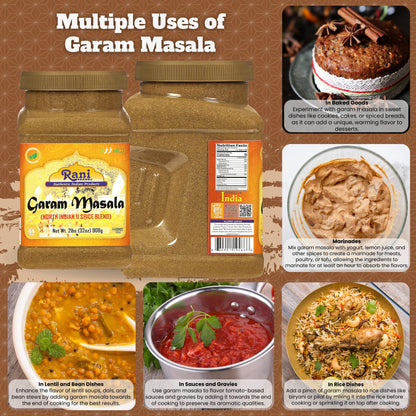 Rani Garam Masala Indian 11-Spice Blend 3oz (85g) PET Jar ~ All Natural, Salt-Free | Vegan | No Colors | Gluten Friendly | NON-GMO | Kosher | Indian Origin