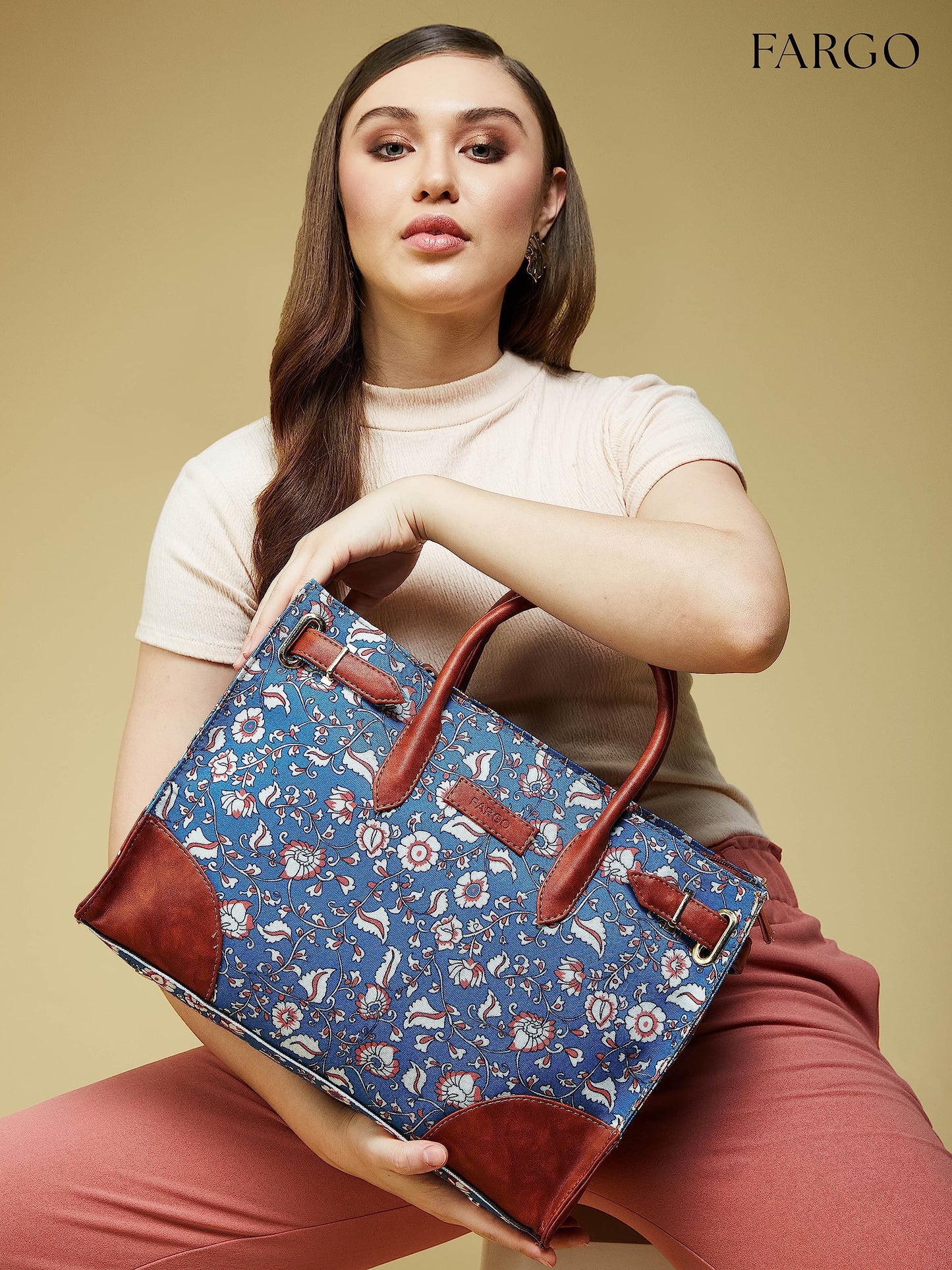 Fargo Canvas Laptop Handbag For Women - Stylish & Durable Tote Bag, Fits 15-Inch Laptop