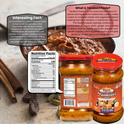 Rani Tandoori Masala (Natural, No Colors Added) Indian 11-Spice Blend 3oz (85g) PET Jar ~ Salt Free | Vegan | Gluten Friendly | NON-GMO | Kosher | Indian Origin
