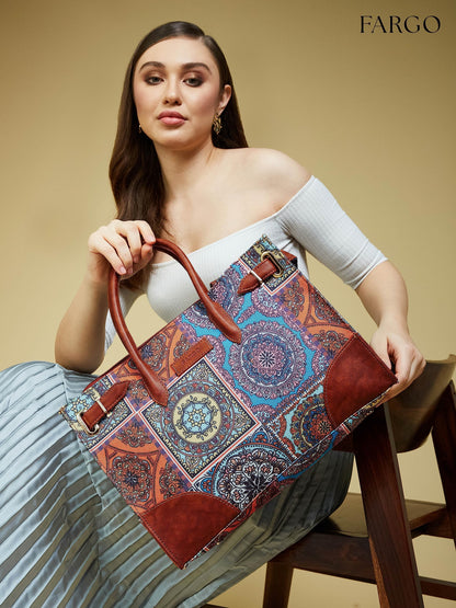 Fargo Canvas Laptop Handbag For Women - Stylish & Durable Tote Bag, Fits 15-Inch Laptop
