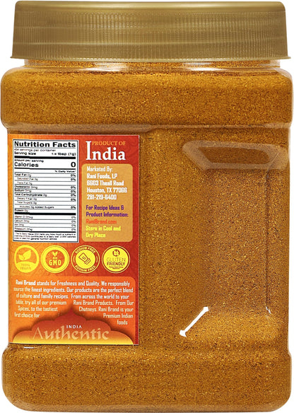 Rani Tandoori Masala (Natural, No Colors Added) Indian 11-Spice Blend 3oz (85g) PET Jar ~ Salt Free | Vegan | Gluten Friendly | NON-GMO | Kosher | Indian Origin