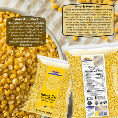 Rani Moong Whole (Ideal for cooking & sprouting, Whole Mung Beans with skin) Lentils Indian 64oz (4lbs) 1.81kg Bulk ~ All Natural | Gluten Friendly | Non-GMO | Kosher | Vegan | Indian Origin