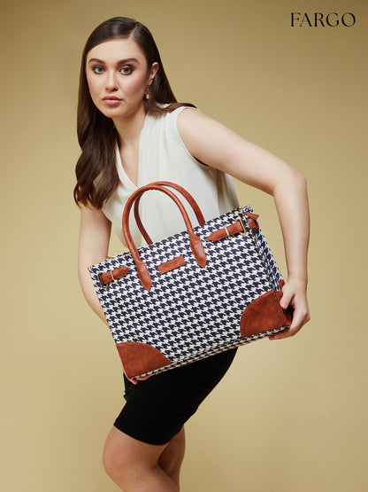 Fargo Canvas Laptop Handbag For Women - Stylish & Durable Tote Bag, Fits 15-Inch Laptop