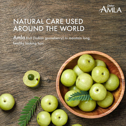 Vatika Naturals Amla Hair Oil – Nourishing Herbal Hair Oil for Stronger, Thicker & Shinier Hair – Enriched with Amla Extracts to Reduce Hair Fall, Strengthen Roots & Promote Healthy Growth – 300ml