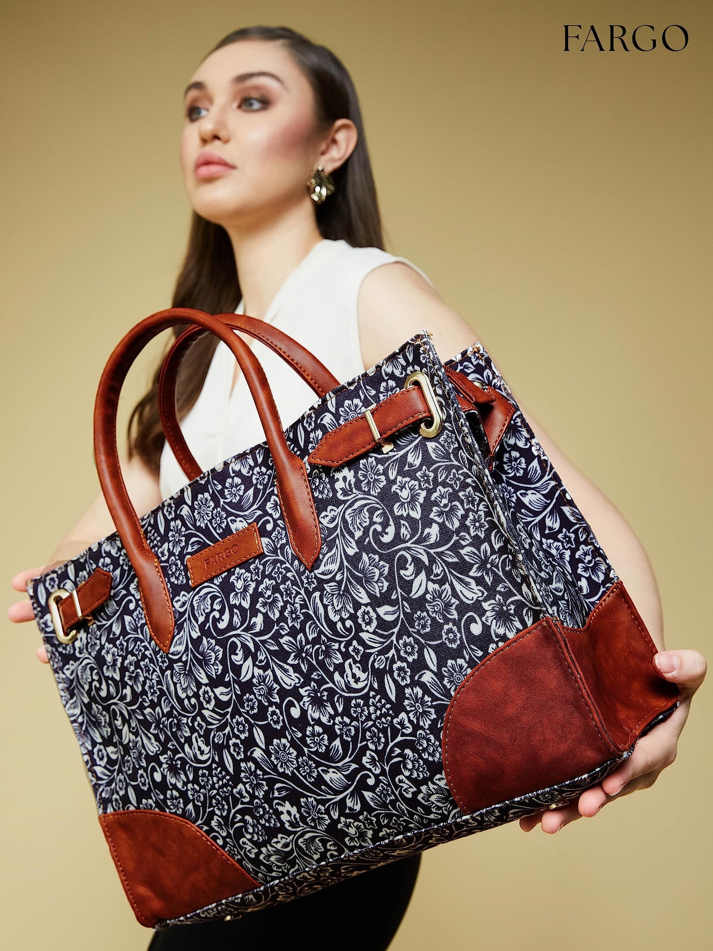 Fargo Canvas Laptop Handbag For Women - Stylish & Durable Tote Bag, Fits 15-Inch Laptop