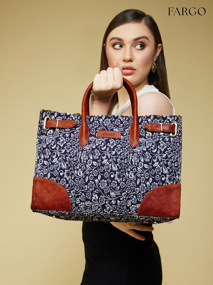Fargo Canvas Laptop Handbag For Women - Stylish & Durable Tote Bag, Fits 15-Inch Laptop