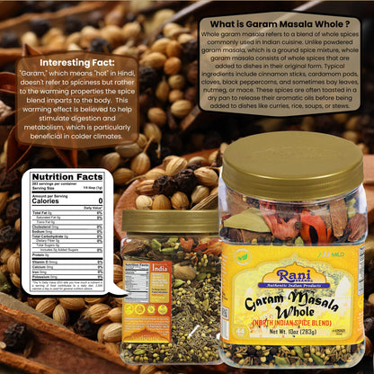 Rani Garam Masala Indian 11-Spice Blend 3oz (85g) PET Jar ~ All Natural, Salt-Free | Vegan | No Colors | Gluten Friendly | NON-GMO | Kosher | Indian Origin