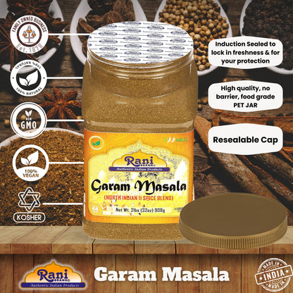 Rani Garam Masala Indian 11-Spice Blend 3oz (85g) PET Jar ~ All Natural, Salt-Free | Vegan | No Colors | Gluten Friendly | NON-GMO | Kosher | Indian Origin