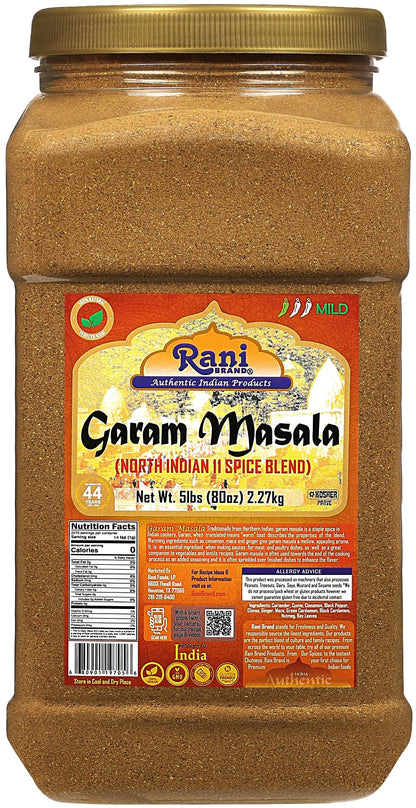 Rani Garam Masala Indian 11-Spice Blend 3oz (85g) PET Jar ~ All Natural, Salt-Free | Vegan | No Colors | Gluten Friendly | NON-GMO | Kosher | Indian Origin