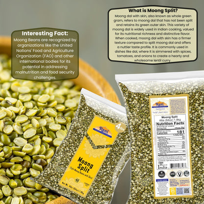 Rani Moong Whole (Ideal for cooking & sprouting, Whole Mung Beans with skin) Lentils Indian 64oz (4lbs) 1.81kg Bulk ~ All Natural | Gluten Friendly | Non-GMO | Kosher | Vegan | Indian Origin