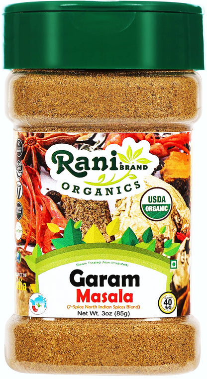 Rani Garam Masala Indian 11-Spice Blend 3oz (85g) PET Jar ~ All Natural, Salt-Free | Vegan | No Colors | Gluten Friendly | NON-GMO | Kosher | Indian Origin