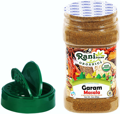 Rani Garam Masala Indian 11-Spice Blend 3oz (85g) PET Jar ~ All Natural, Salt-Free | Vegan | No Colors | Gluten Friendly | NON-GMO | Kosher | Indian Origin