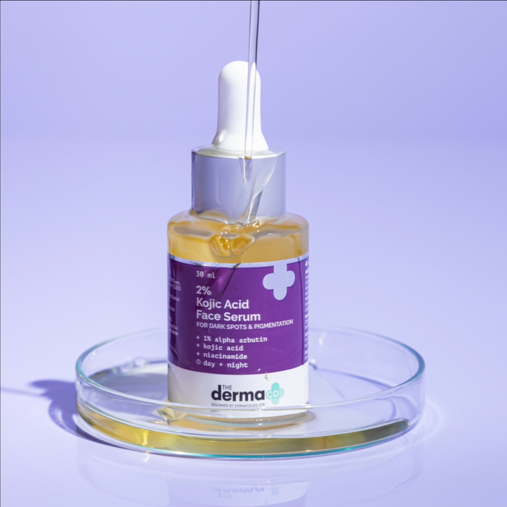 The Derma Co 2% Kojic Acid Face Serum | With 1% Alpha Arbutin & Niacinamide | Reduces Dark Spots, Pigmentation & Blemishes | For All Skin types | 10 ml