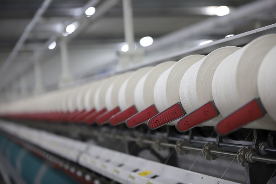 Weaving shed or terry loom hall